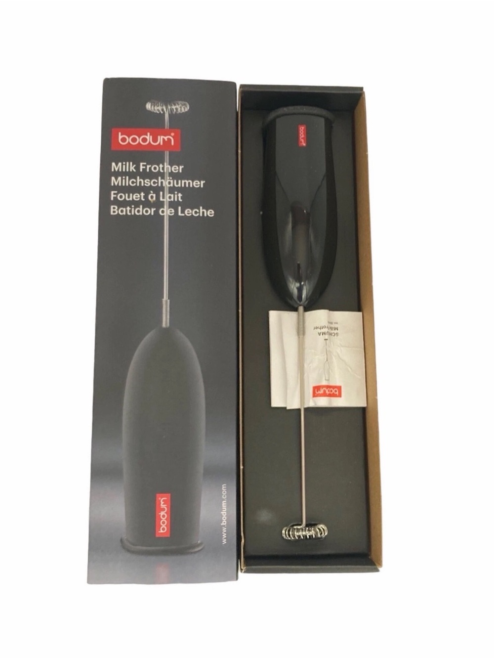 Bodum Black Handheld Electric Milk Frother